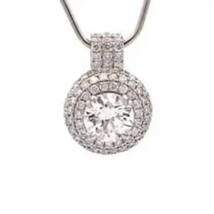 Pt･Pm950 diamond necklace 1.15 ct