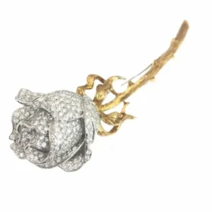 K18 diamond brooch 2.05 ct