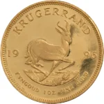 22-karat gold（K22）Krugerrand gold coin 1 ounce(1996)