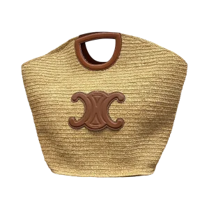 CELINE Classic Panier in Raffia